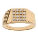 18ct Yellow Gold 0.25ct Brilliant Cut Diamond Signet Ring