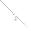 Vera Wang 18ct White Gold 0.09ct Diamond And Sapphire Double Heart Pendant And Chain 18"