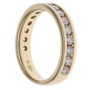18ct Yellow Gold 0.80ct Brilliant Cut Diamond Half Eternity Ring