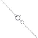9ct White Gold Cubic Zirconia Pendant and Chain 18"