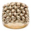 9ct Yellow Gold Five Row Keeper Ring