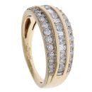 18ct Yellow Gold 1.00ct Brilliant and Baguette Cut Diamond Fancy Ring
