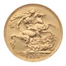 1910 Edward VII Large Head UK Full Sovereign Coin