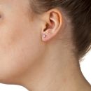 9ct Yellow Gold Pink Cubic Zirconia Stud Earrings 3mm