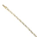 18ct Yellow Gold Cubic Zirconia Bracelet 7"