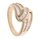 14ct Yellow Gold 0.50ct Baguette Cut Diamond Fancy Ring