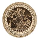 9ct Yellow Gold 1906 Edward VII Full Sovereign Coin Ring