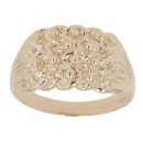 9ct Yellow Gold Four Row Keeper Ring