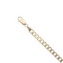 9ct Yellow Gold Plain Curb Bracelet 7.5"