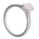 18ct White Gold 1.12ct Oval And Brilliant Cut Diamond Solitaire Ring