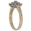 18ct Yellow Gold 0.65ct Brilliant Cut Diamond Cluster Ring
