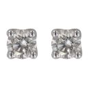 9ct White Gold 0.40ct Brilliant Cut Diamond Stud Earrings