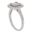 18ct White Gold 1.08ct Brilliant and Baguette Cut Diamond Cluster Ring