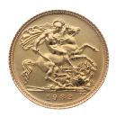 1982 Elizabeth II Decimal Portrait UK Half Sovereign Coin