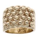 9ct Yellow Gold Four Row Keeper Ring
