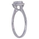 9ct White Gold 0.85ct Oval and Brilliant Cut Lab Grown Diamond Cluster Ring