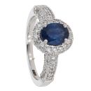 18ct White Gold Sapphire and Diamond Ring