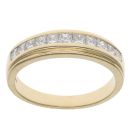 18ct Yellow Gold 0.45ct Princess Cut Diamond Half Eternity Ring