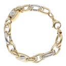 14ct Yellow And White Gold Screw Bracelet 8.5"