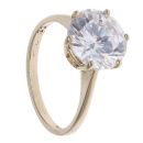 9ct Yellow Gold Cubic Zirconia Single Stone Ring