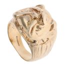 9ct Yellow Gold Bulldog Ring