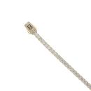14ct Yellow Gold Monaco Fancy Cubic Zirconia Pave Lock Bracelet 7"