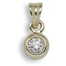 9ct Yellow Gold 0.15ct Rubover Pendant