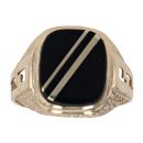 9ct Yellow Gold Onyx Fancy Signet Ring