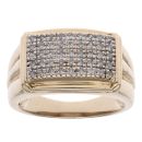 9ct Yellow Gold 0.50ct Diamond Signet Ring