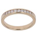 18ct Yellow Gold 0.20ct Brilliant Cut Diamond Half Eternity Ring