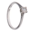 9ct White Gold 0.10ct Brilliant Cut Diamond Solitaire Ring