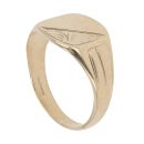 9ct Yellow Gold Patterned Signet Ring