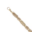 9ct Yellow Gold Patterned Stars and Bars Bracelet 9"