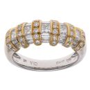 18ct Yellow and White Gold 1.20ct Brilliant, Princess and Baguette Cut Diamond Fancy Ring