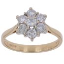 18ct Yellow Gold 1.00ct Brilliant Cut Diamond Cluster Ring