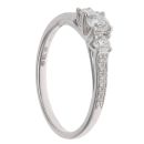 18ct White Gold 0.53ct Brilliant Cut Diamond Trilogy Ring