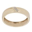 9ct Yellow Gold 0.01ct Brilliant Cut Diamond Signet Ring