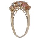 9ct Yellow Gold 0.05ct Diamond and Sunset Topaz Fancy Ring