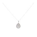9ct White Gold 1.00ct Diamond Pendant And Chain 18"