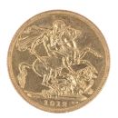 1912 George V Large Head UK Full Sovereign Coin