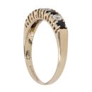 9ct Yellow Gold Cubic Zirconia and Sapphire Eternity Ring