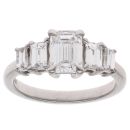 18ct White Gold Moissanite Ring