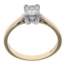 18ct Yellow Gold 0.50ct Princess Cut Diamond Solitaire Ring