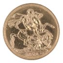 1872 Victoria Young Head UK Full Sovereign Coin