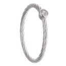 Silver Cubic Zirconia Single Stone Twist Ring By Icesia