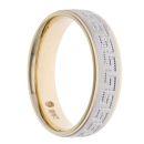 14ct Yellow And White Gold Greek Key Wedding Band 6mm