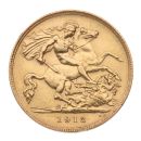 1912 George V Large Head UK Half Sovereign Coin
