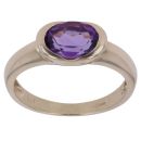 9ct Yellow Gold Amethyst Single Stone Ring