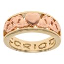 9ct Yellow And Rose Gold Cariad Heart Clogau Ring
