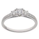 18ct White Gold 0.53ct Brilliant Cut Diamond Trilogy Ring